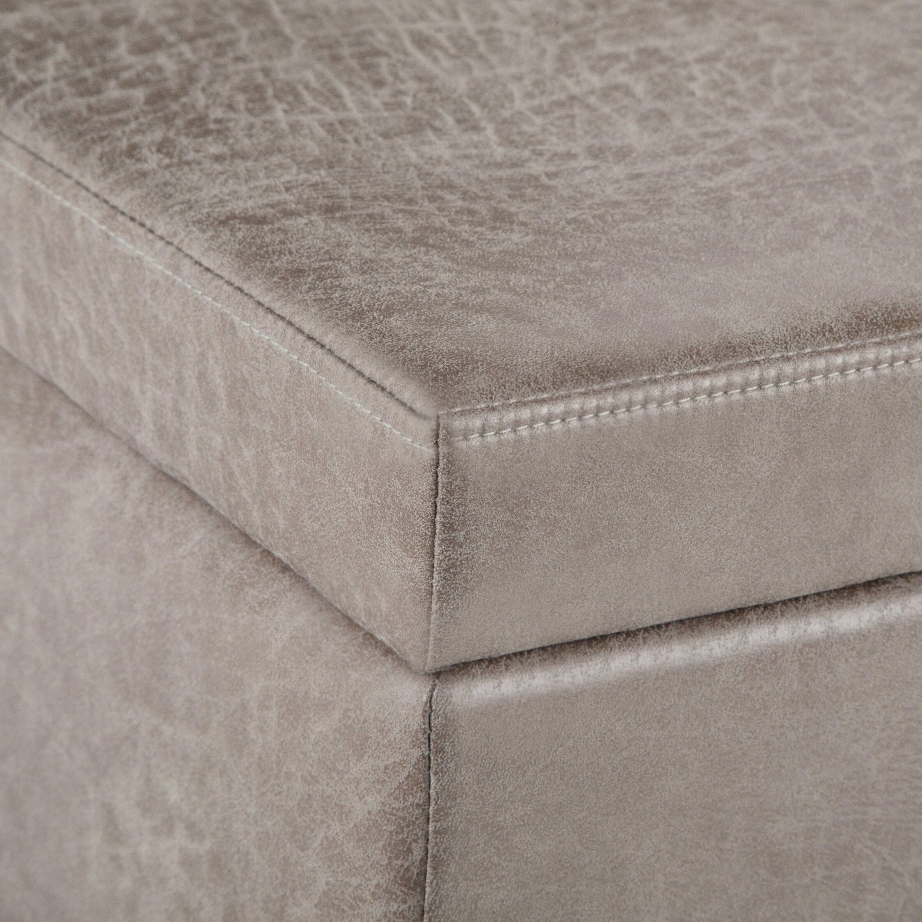 Alt View 13. Simpli Home - Avalon Storage Ottoman Bench - Distressed Grey Taupe.