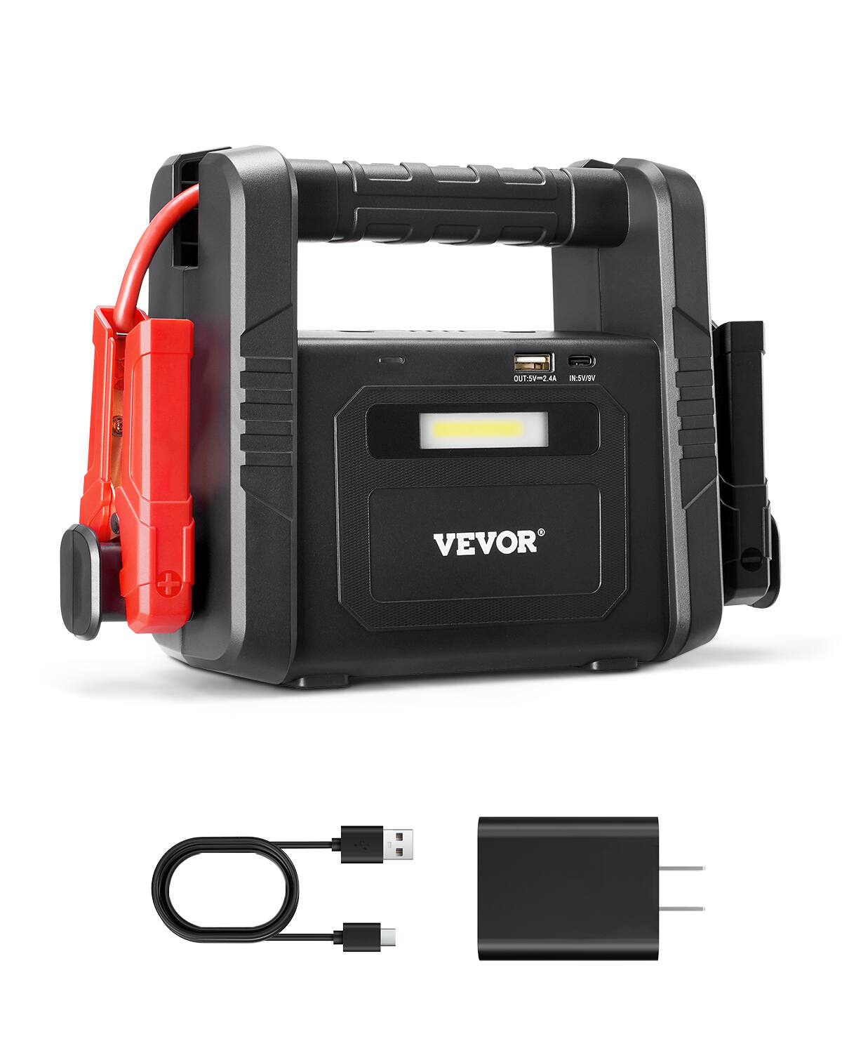 VEVOR - Jump Starter, 4000A Peak, Car Battery Starter Power Pack, Portable Battery Booster