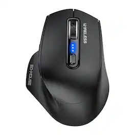 SKRAN - Wireless Bluetooth Mouse - Ergonomic, 3-Mode (Wired/2.4G/BT), 500mAh Rechargeable for Office/Gaming, Easy-to-Use - Wireless - Black