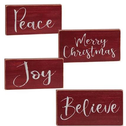 Peace
Merry Christmas
Joy
Believe