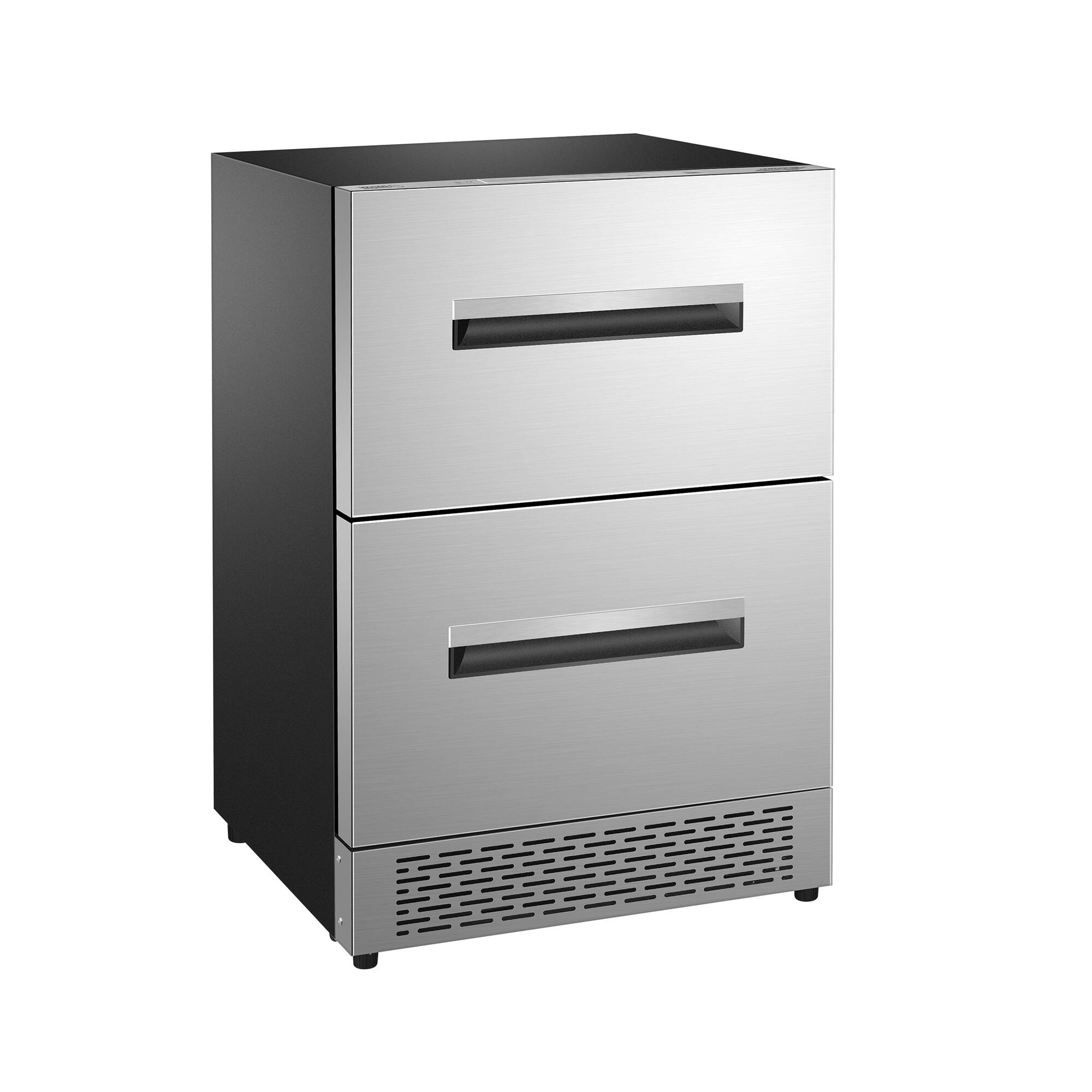 Alt View 8. Equator - Equator 24" 5.3 cf. Indoor Outdoor Refrigerator | Dual Zone CONVERTIBLE Freezer Drawer Refrigerator Built-in/FS IPX4 - Stainless Steel.