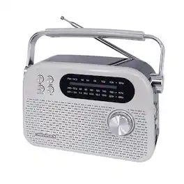 RadioShack - AM/FM/SW 3-Band Vintage Radio with Bluetooth Function and USB/TF Ports - White