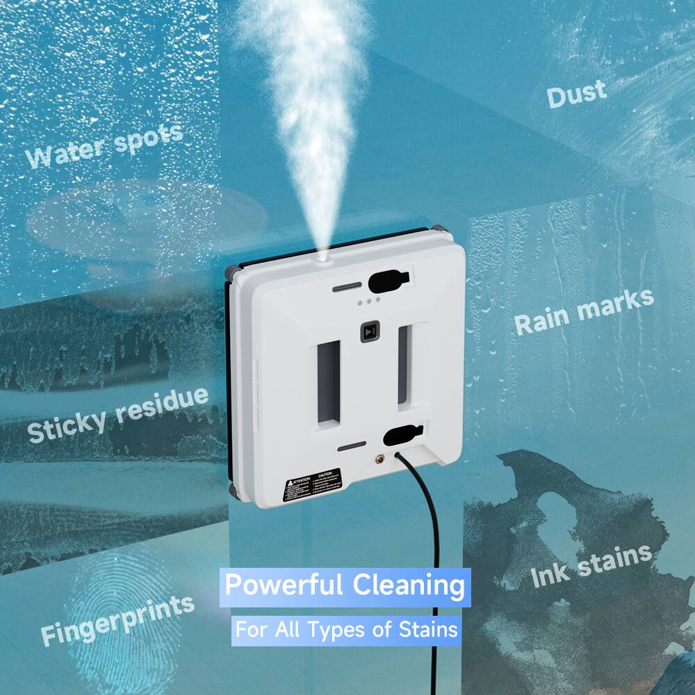 Water spots  
Dust  
Rain marks  
Sticky residue  
Fingerprints  
Ink stains  

Powerful Cleaning  
For All Types of Stains