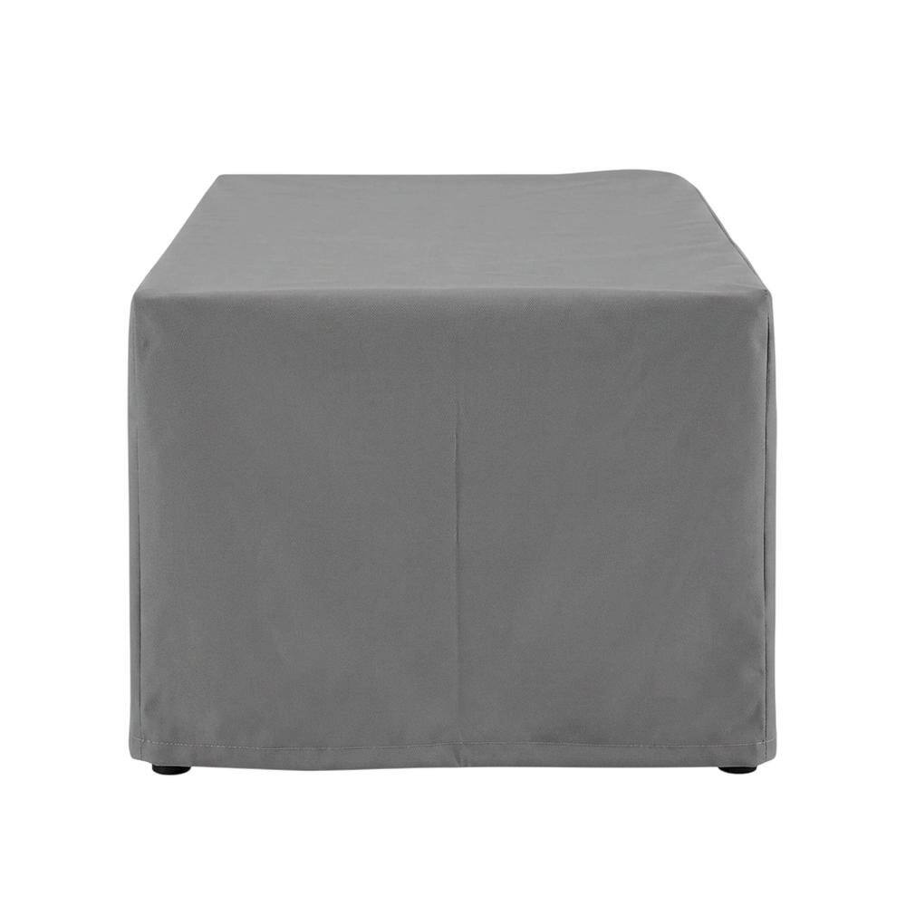 Left. FurniFact - Outdoor Coffee Table Cover for Weatherproof Protection and Durable Fabric - Gray.
