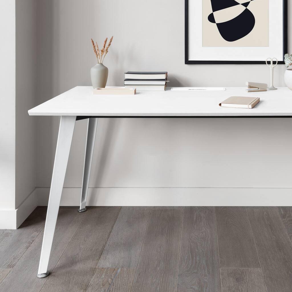 Left. Branch Furniture - Office Desk 48" x 24" - White/White.