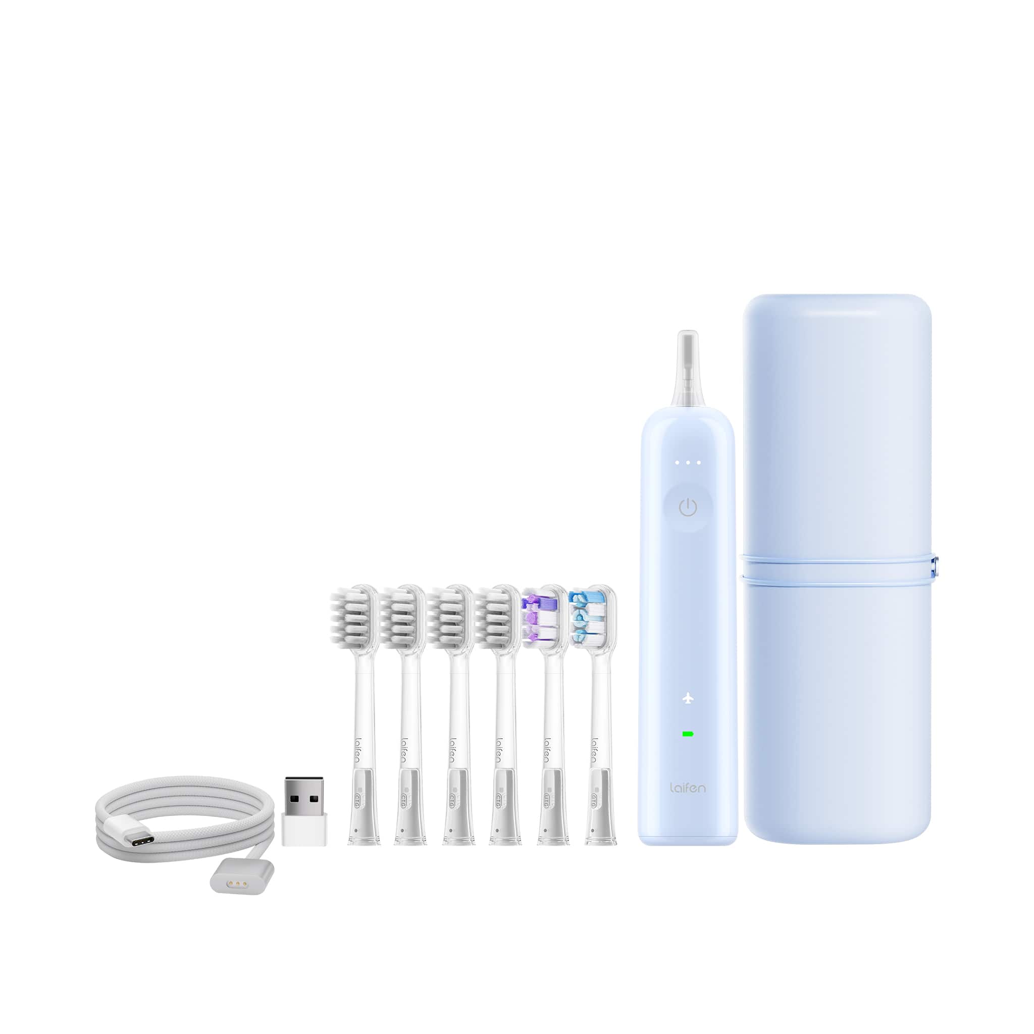 Laifen - Wave Toothbrush - ABS Plastic + Case - Blue - Angle_Zoom