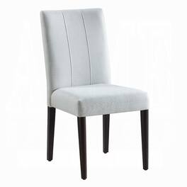 Manhattan Lane - Aren Side Dining Chair Set of 2, Plush Foam Gray Fabric - White, Black