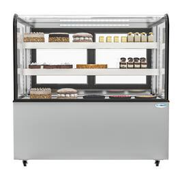 Koolmore - 47 in. Dry Bakery Display Case with Front Curved Glass Protection, 14 cu ft. BDC-13C - Black