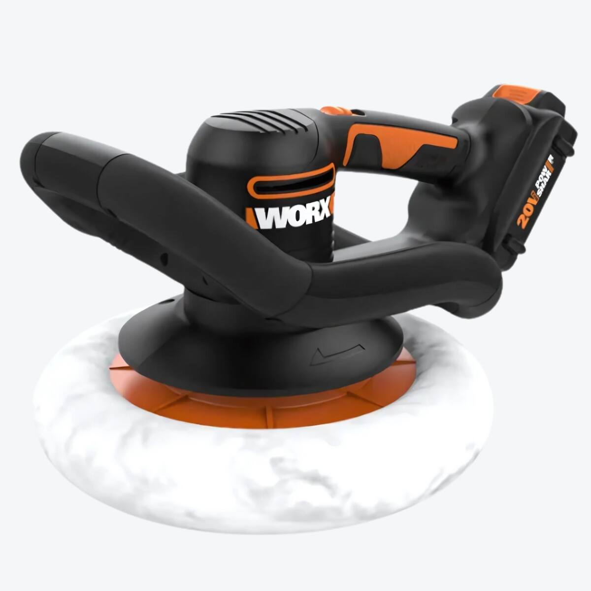 WORX - WX856L 20V Power Share 10" Cordless Polisher & Buffer with Extra Bonnet - 2Ah Battery & Charger Included - Black