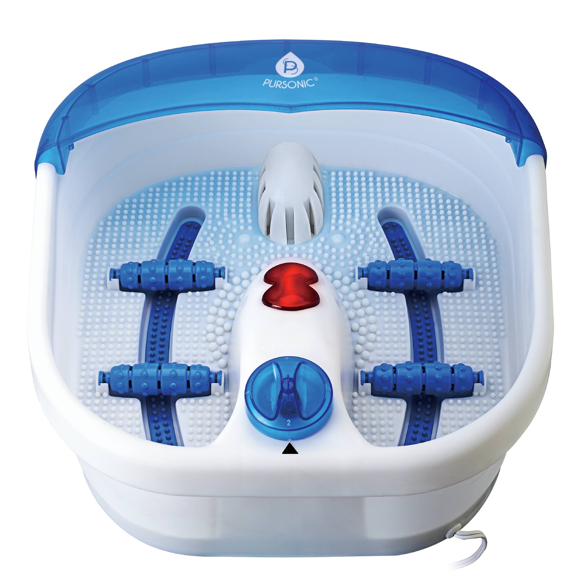 Angle. Pursonic - Foot Spa Massager with Tea Tree Oil Foot Salt Scrub (Heating Function) - White.