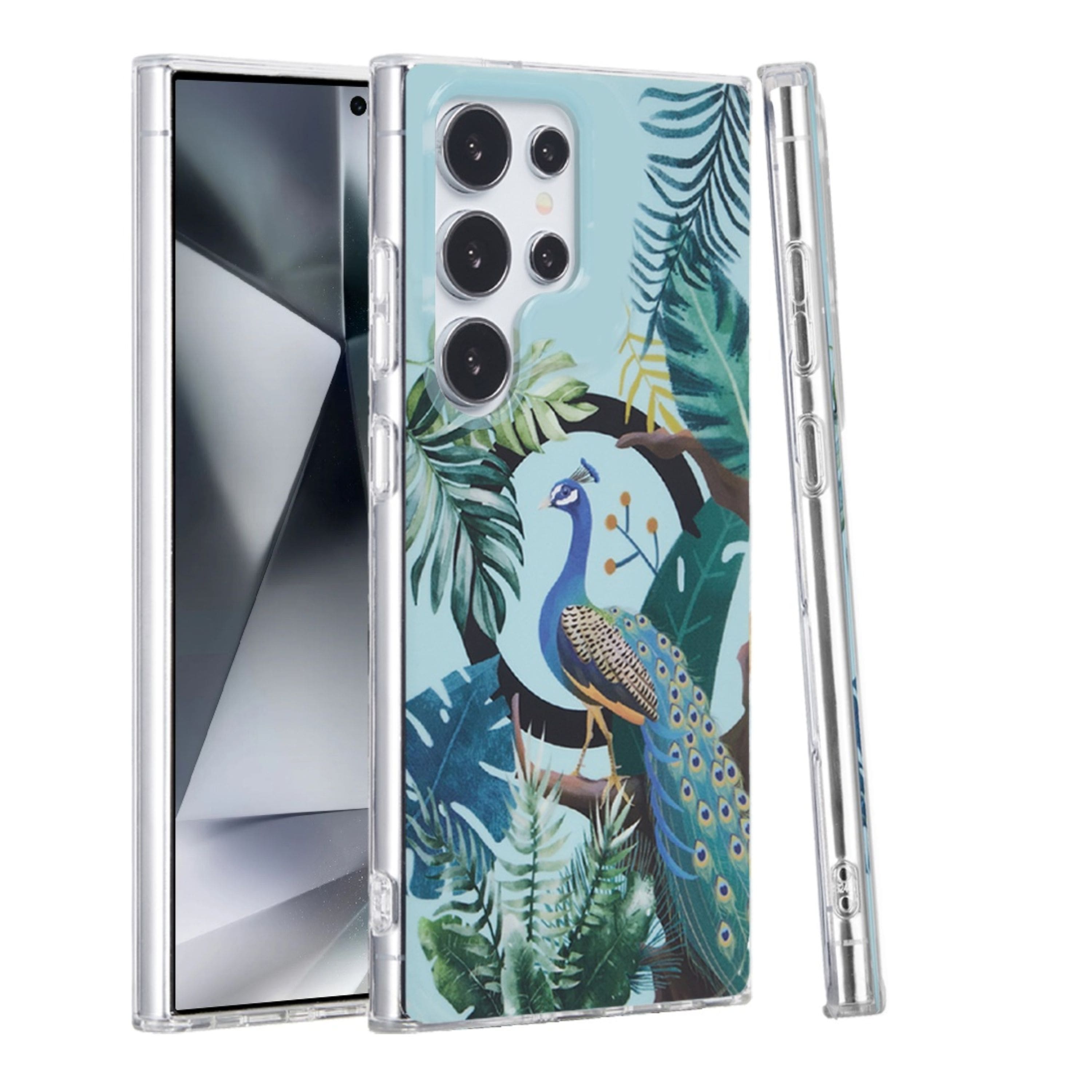 Kitcheniva - Peacock Dual Layer TPU In Mold Design Magnetic Circle Phone Case For Samsung Galaxy S24 Ultra - Multicolor price history on PriceWatchPro