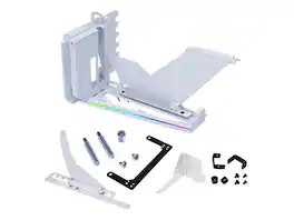 Lian Li - VG4v4 Vertical GPU Kit - Gen 5 Riser, PCIe 3.0/4.0, Adjustable - White