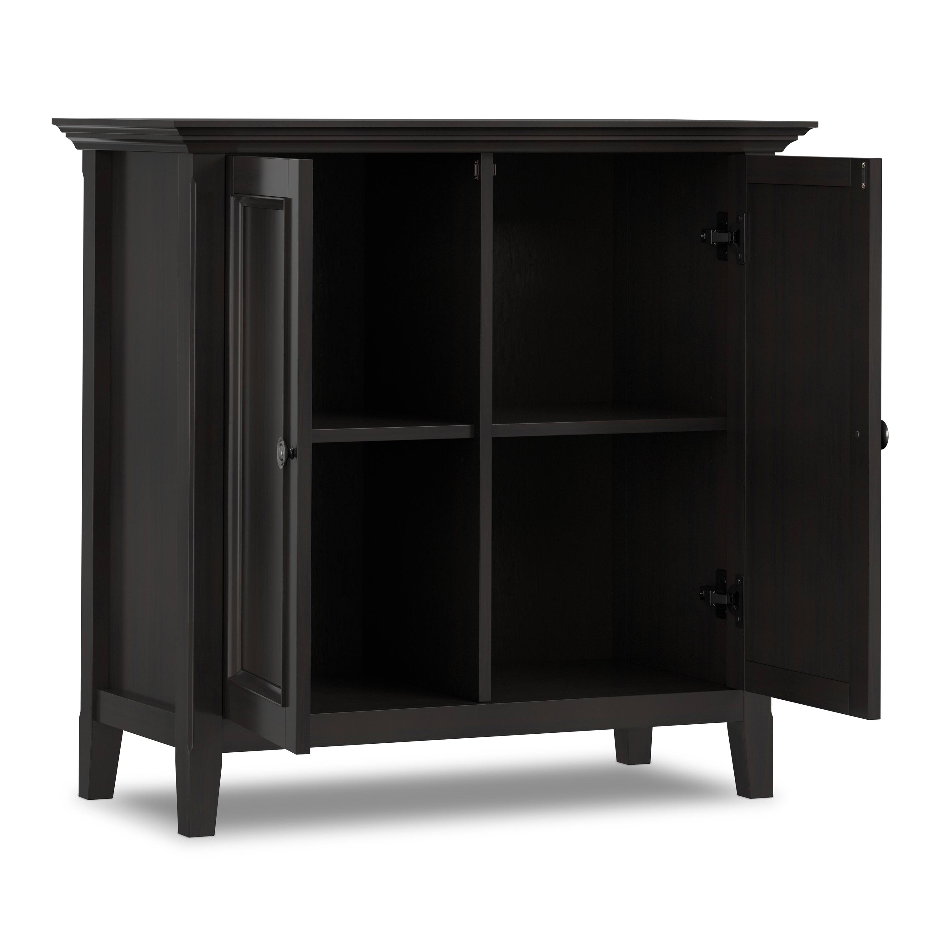 Back. Simpli Home - Simpli Home Amherst 37W Medium Storage Cabinet with 2 Doors - Hickory Brown.