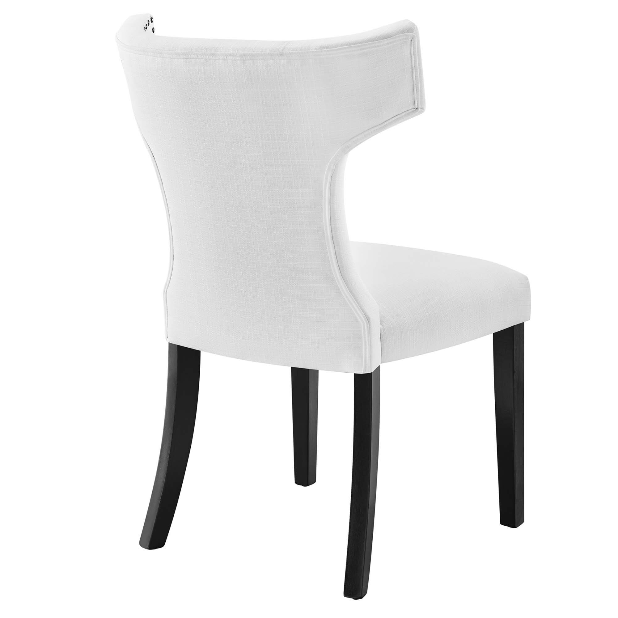 Back. Modway - Curve Fabric Dining Chair by Modway - White.