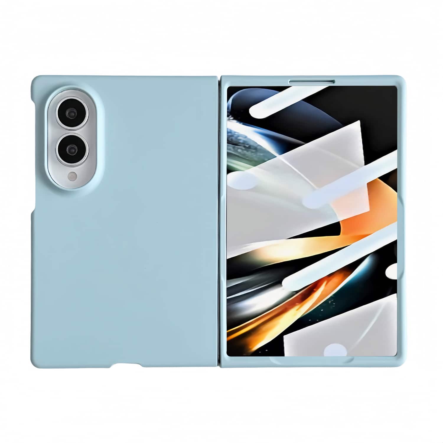Dteck - for Samsung Galaxy Z Fold8 Rugged Slim Case with Built-in Tempered Glass Protector,Skin-Friendly Shockproof PC Cover - Skyblue price history on PriceWatchPro