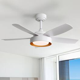 Sofucor - 42 Inch Ceiling Fan with Lights and Remote Control Bedroom Ceiling Fan Noiseless Timer & 6 Speed & Reversible DC - White