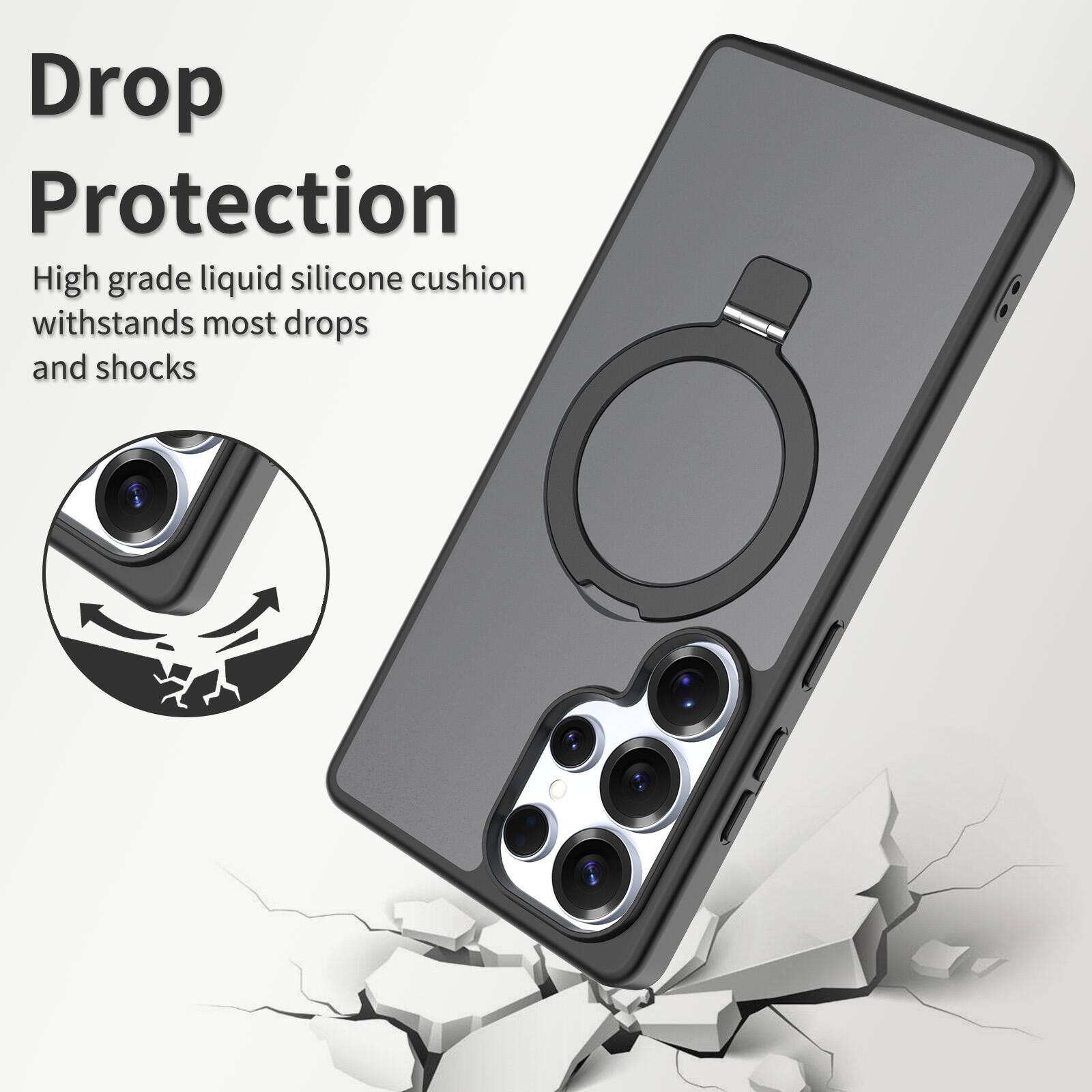 Drop Protection

High grade liquid silicone cushion withstands most drops and shocks