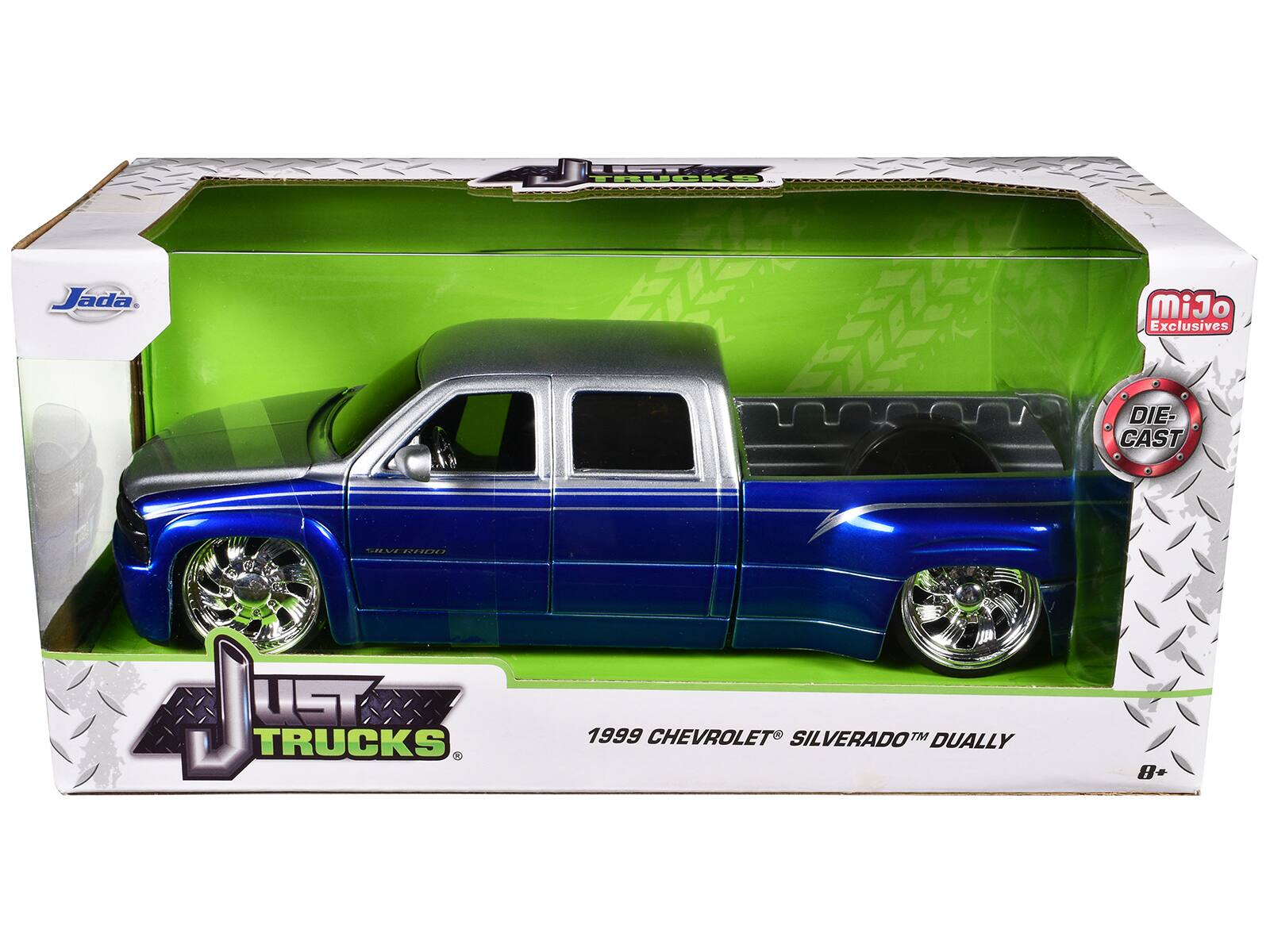Jada  
JUST TRUCKS  
1999 CHEVROLET® SILVERADO™ DUALY  
DIE-CAST  
MiJo Exclusives  
8+