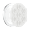 Front. PopSockets - MagSafe Suck-Up Universal Magnetic Suction Grip & Mount with Adapter Ring for Cell Phones - Clear.