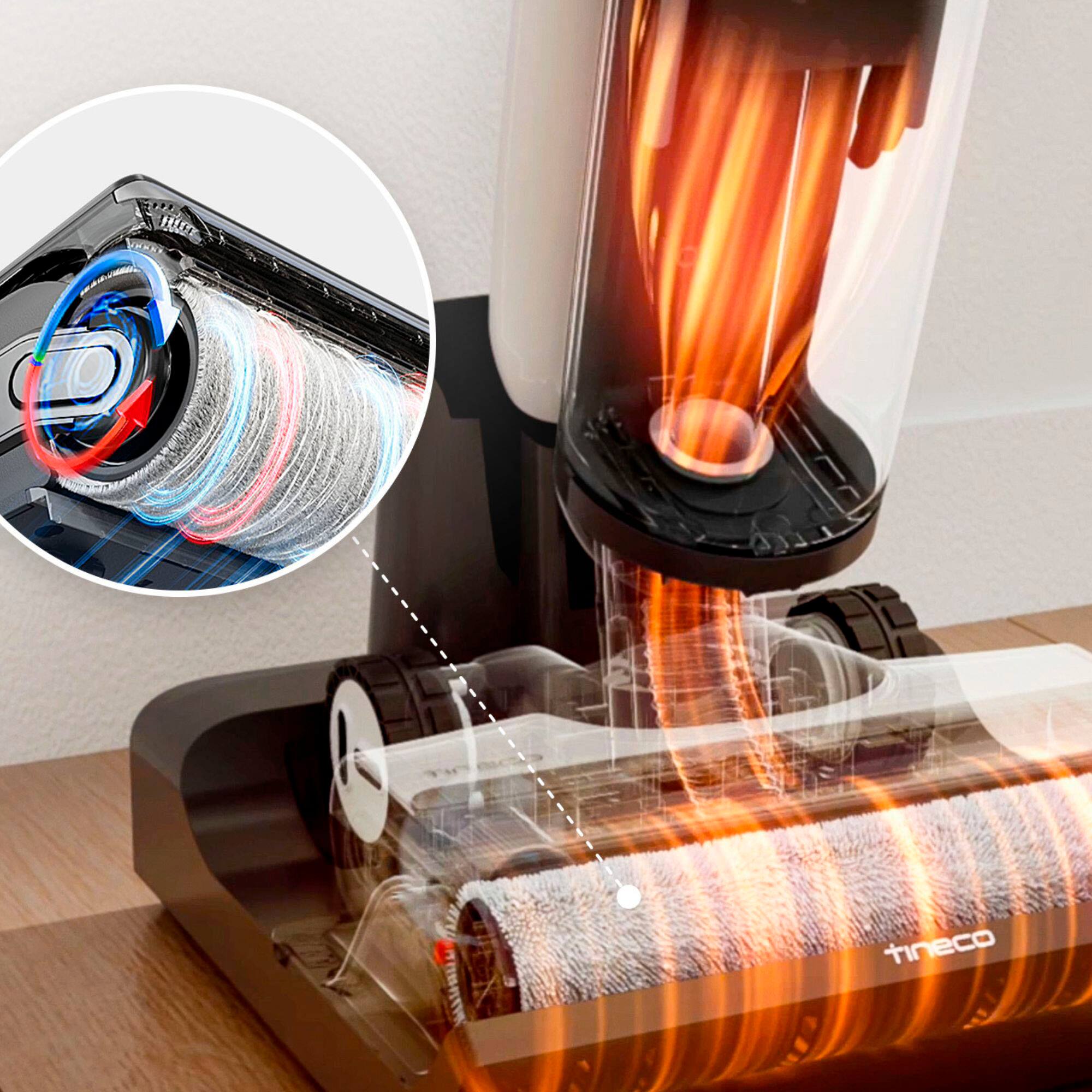 Alt View 14. Tineco - Floor Washer Flashdry Cordless Mop & Vacuum Cleaner - 6 Series - Black.