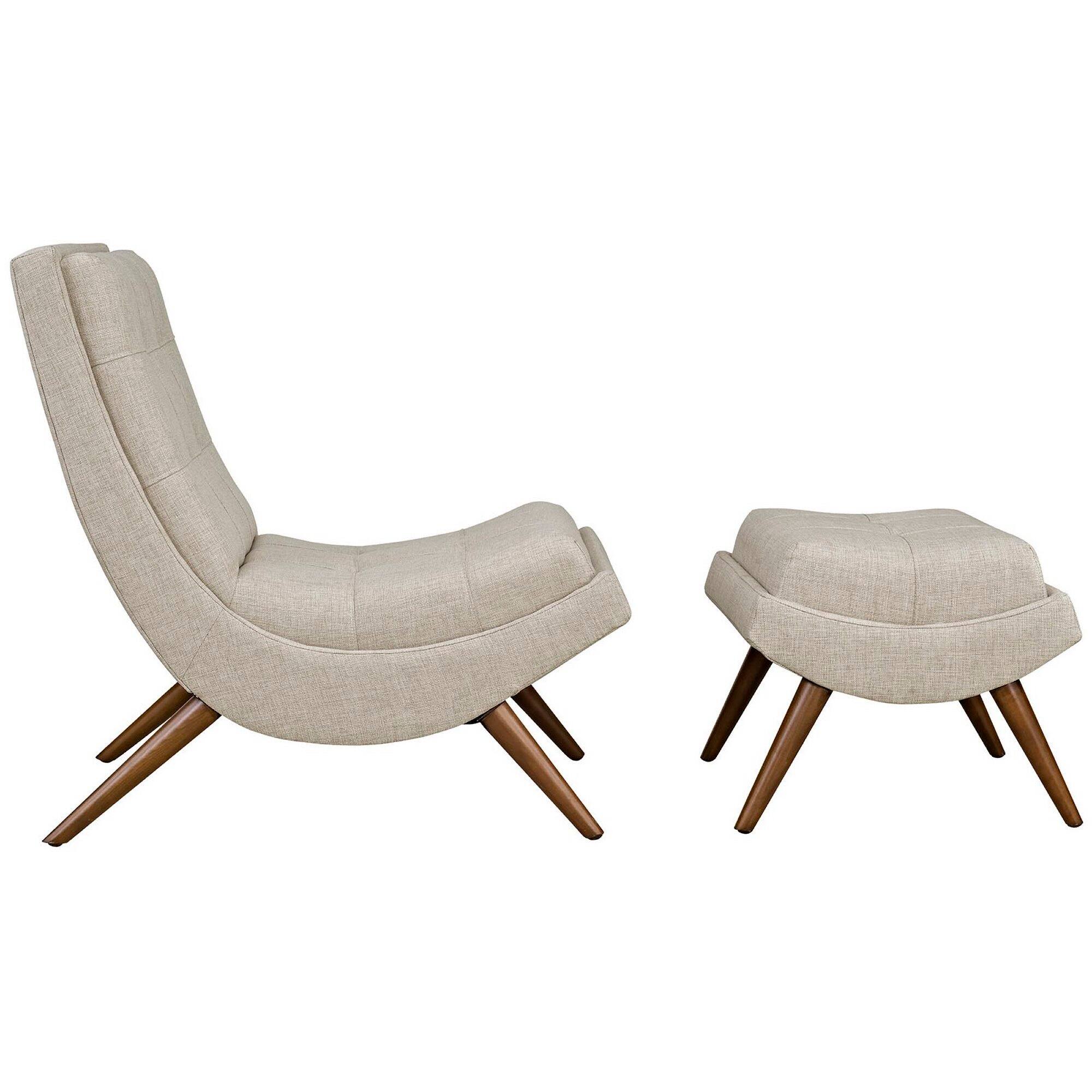 Left. Modway - Ramp Upholstered Fabric Lounge Chair Set by Modway - Sand.