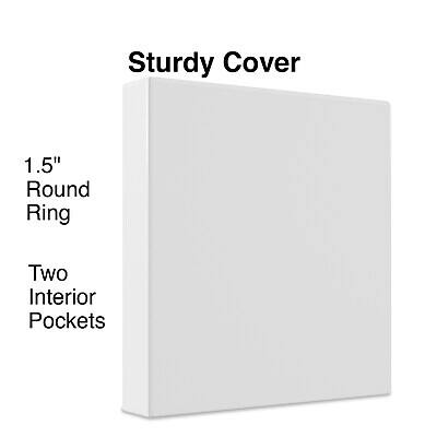 Sturdy Cover

1.5" Round Ring

Two Interior Pockets