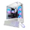 Front. iBUYPOWER - iBUYPOWER - Element White Gaming Desktop PC - AMD Ryzen 9 9900X, NVIDIA GeForce RTX 5070 12GB, 32GB DDR5 RGB,2TB NVMe - White.