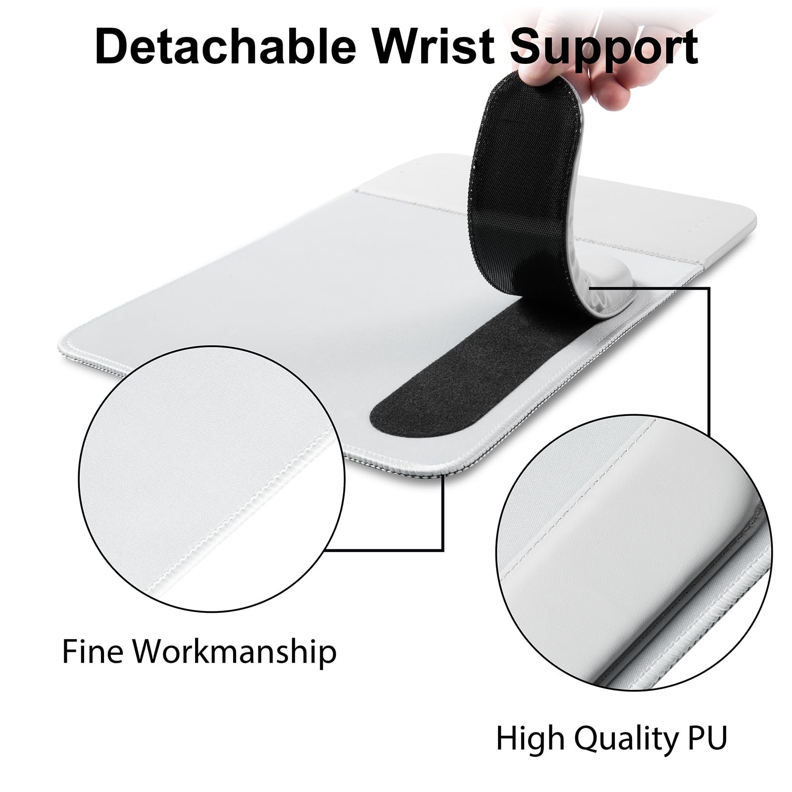 Detachable Wrist Support

Fine Workmanship

High Quality PU