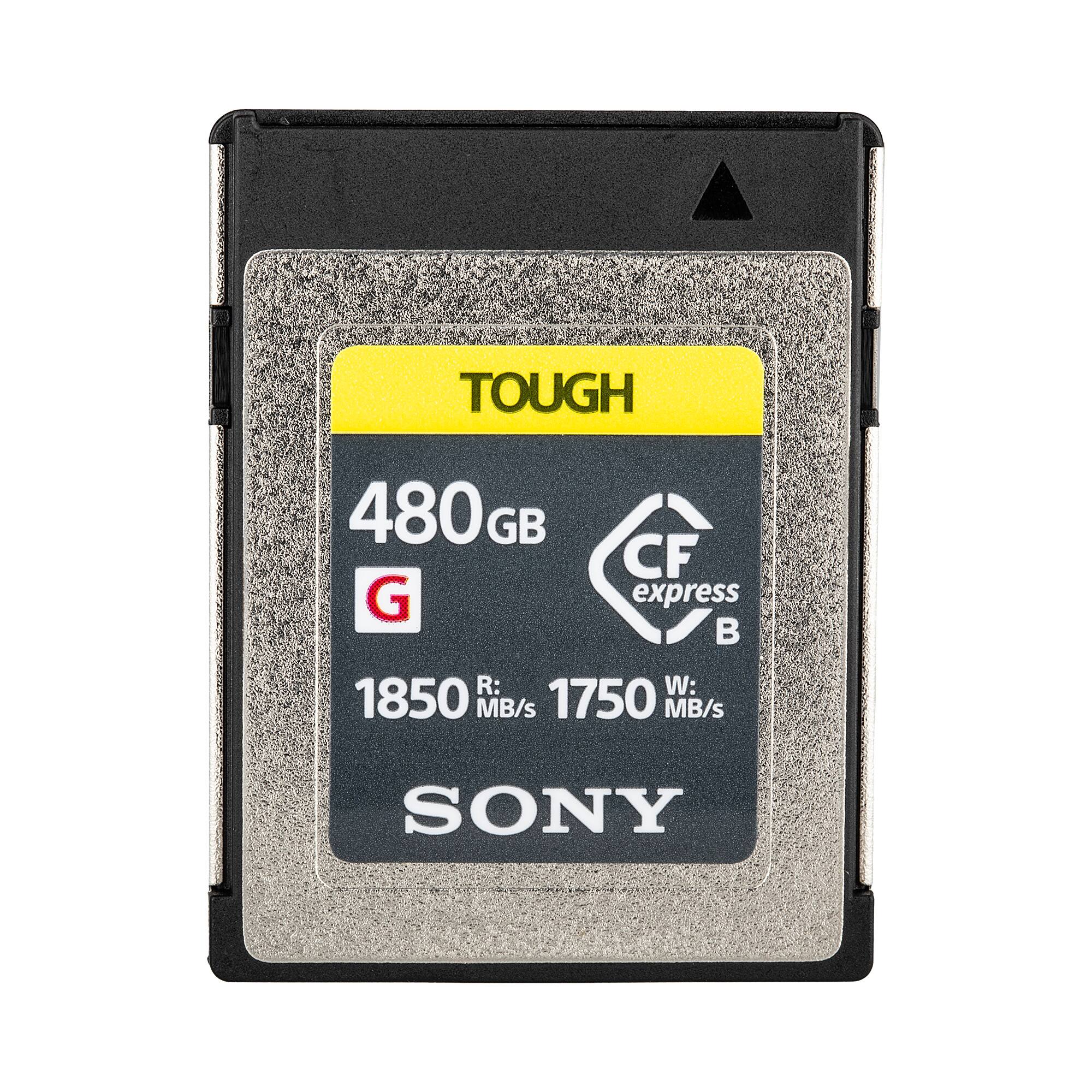 TOUGH 480 GB CF express B  
R: 1850 MB/s  
W: 1750 MB/s  
SONY