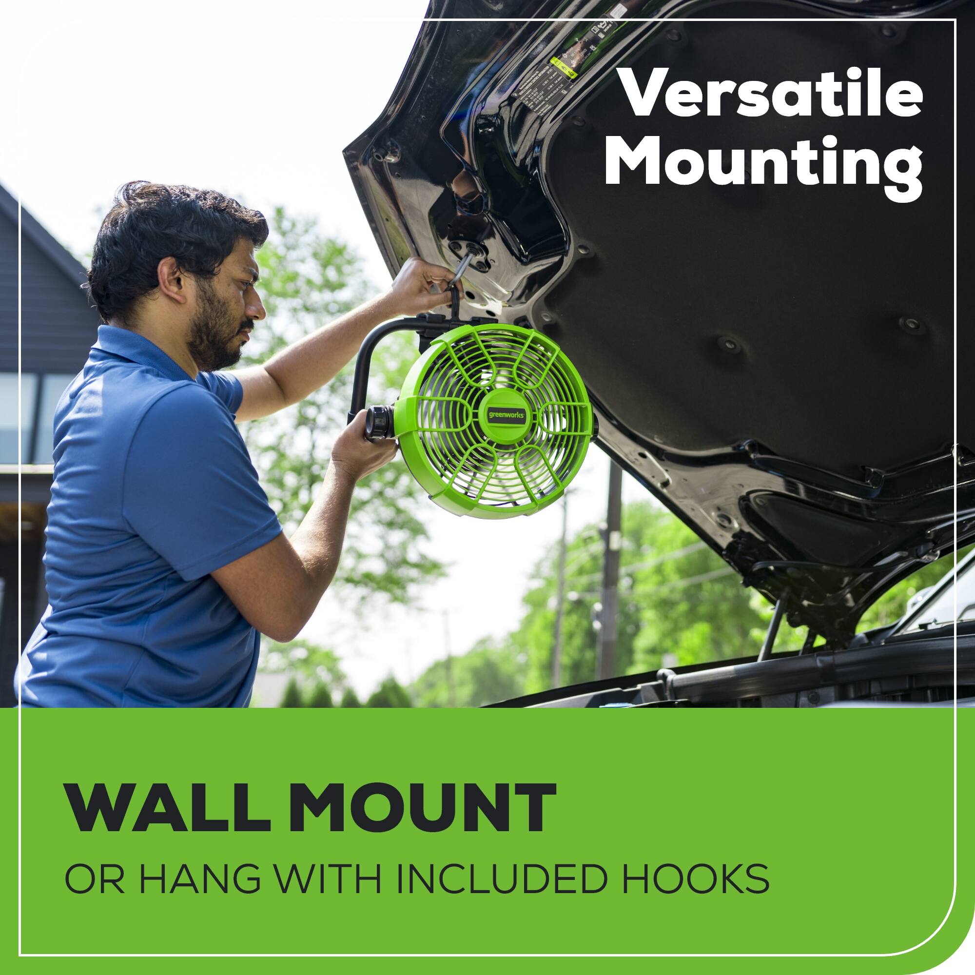 Versatile Mounting: WALL MOUNT OR HANG WITH INCLUDED HOOKS