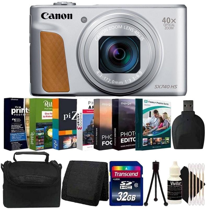 Canon PowerShot SX740 HS Digital Camera + 32GB Memory Card