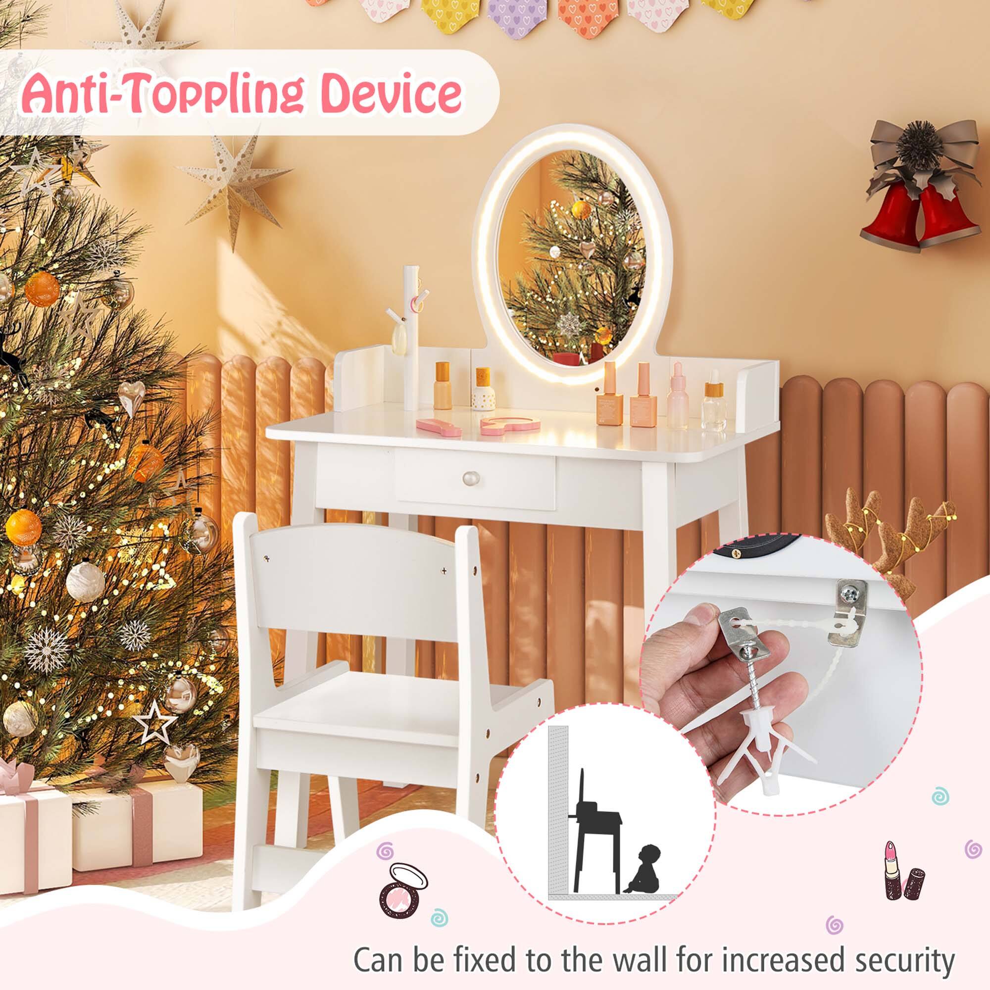 Anti-Toppling Device

Can be fixed to the wall for increased security.