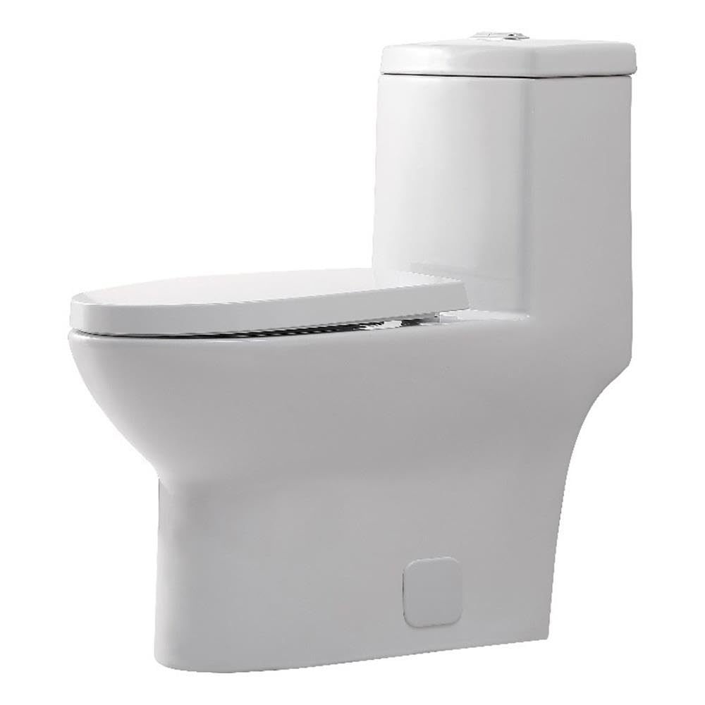 Front. Elegant Kitchen and Bath - Winslet One-piece elongated Toilet 28x15x30 in White - White.