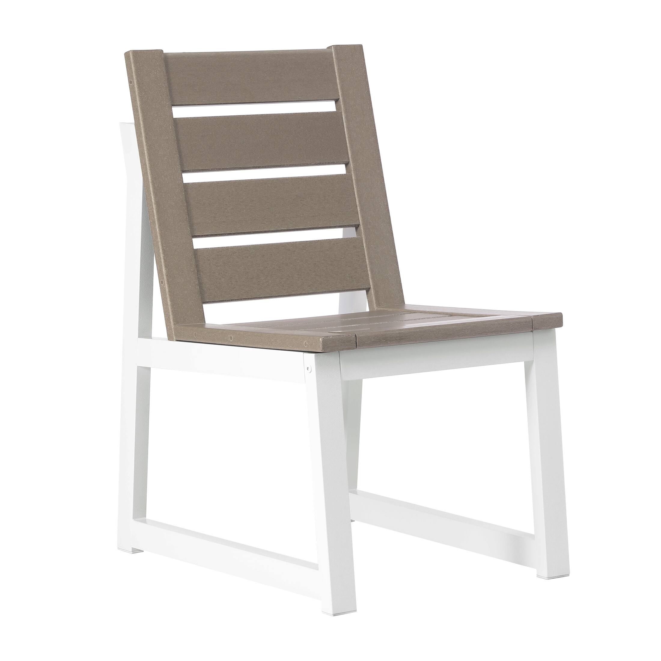 Alt View 3. WestinTrends - WestinTrends Cape May 9-Piece HDPE Outdoor Furniture Patio Dining Table With Umbrella Hole and Chairs Set For 8 - Weathered Wood.