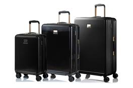 Champs - Luxe 3-Piece Hardside Luggage Set - Black
