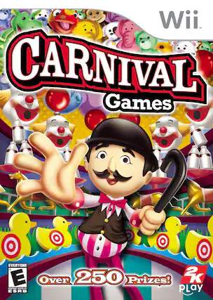Wii TM TM CARNIVAL Games O EVERYONE E Over 250 Prizes! 2K pLay CONTENT ESRB MATED BY - E (Everyone)