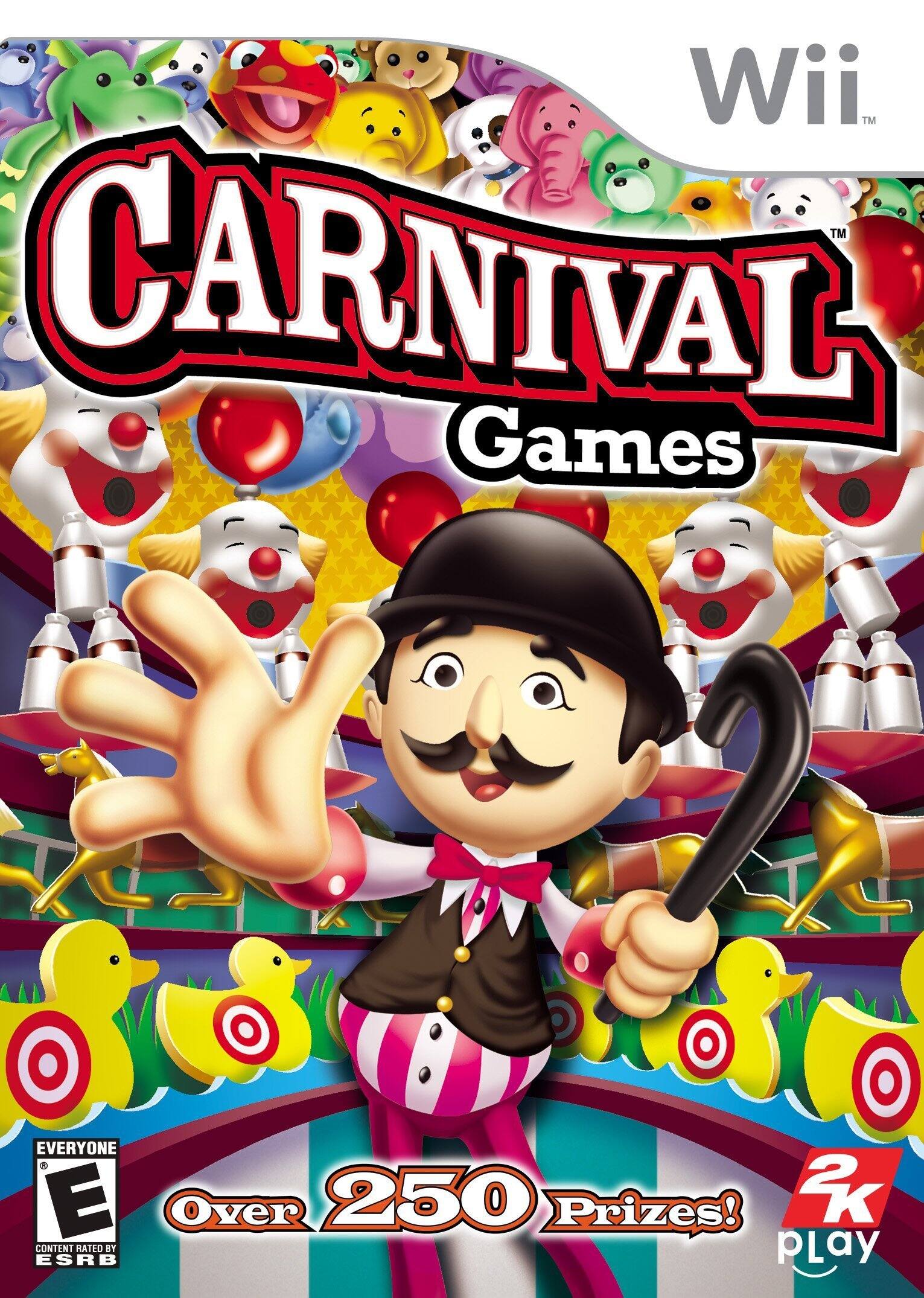 Wii TM TM CARNIVAL Games O EVERYONE E Over 250 Prizes! 2K pLay CONTENT ESRB MATED BY - E (Everyone)