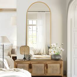 PexFix - 24x64" Full Length Mirror, Aluminium Frame, Wall Mount or Leaning Floor Mirror for Bedroom & Entryway - Gold