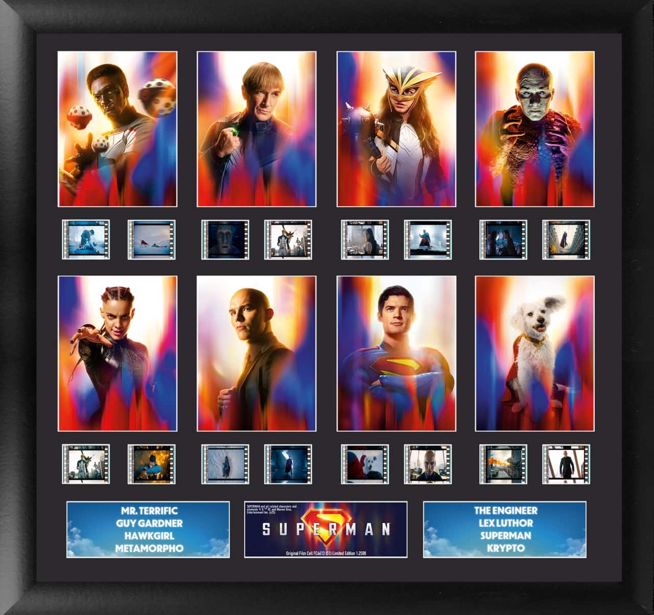 Trend Setters - Superman (2025) (Heroic Ensemble) FilmCells™ Presentation Limited Edition Montage Framed Art - Multicolor
