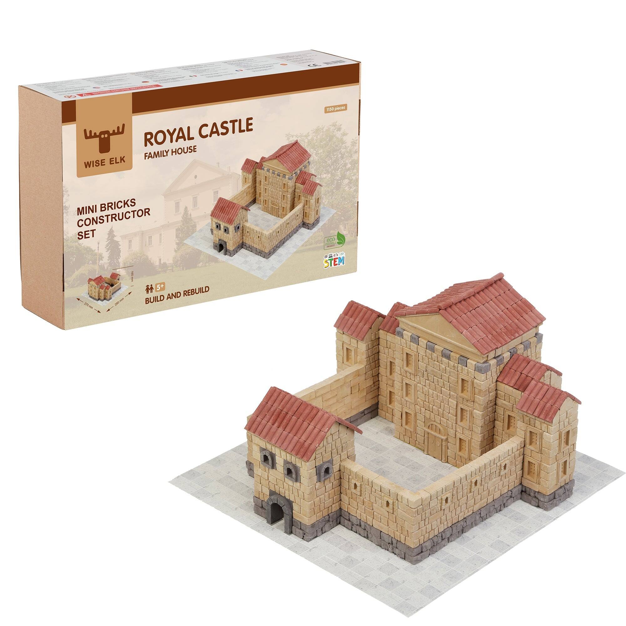 Wise Elk Royal Castle Mini Brick Castle Building Kit, 1000 pcs ...
