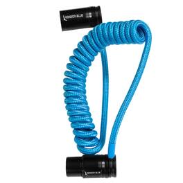Kondor Blue - 12"-24" Coiled Braided Low Profile Right Angle XLR Cable | for Cameras, Microphones, Studio Audio