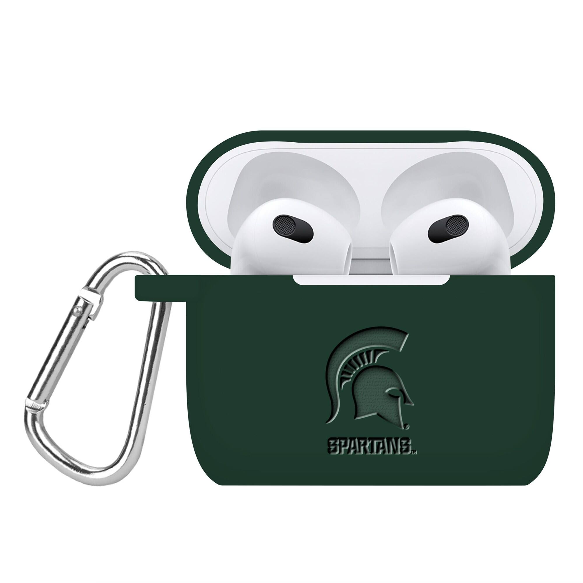 Affinity Bands - Michigan State Spartans Debossed Silicone AirPods Gen Three Case Cover - Multicolor