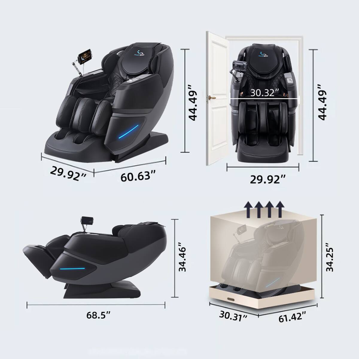 44.49" 30.32" 44.49" 29.92" 60.63" 29.92" 34.46" 34.25" 68.5" 30.31" 61.42"