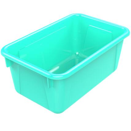 Front. Storex - Storex Small Cubby Bin, Teal.