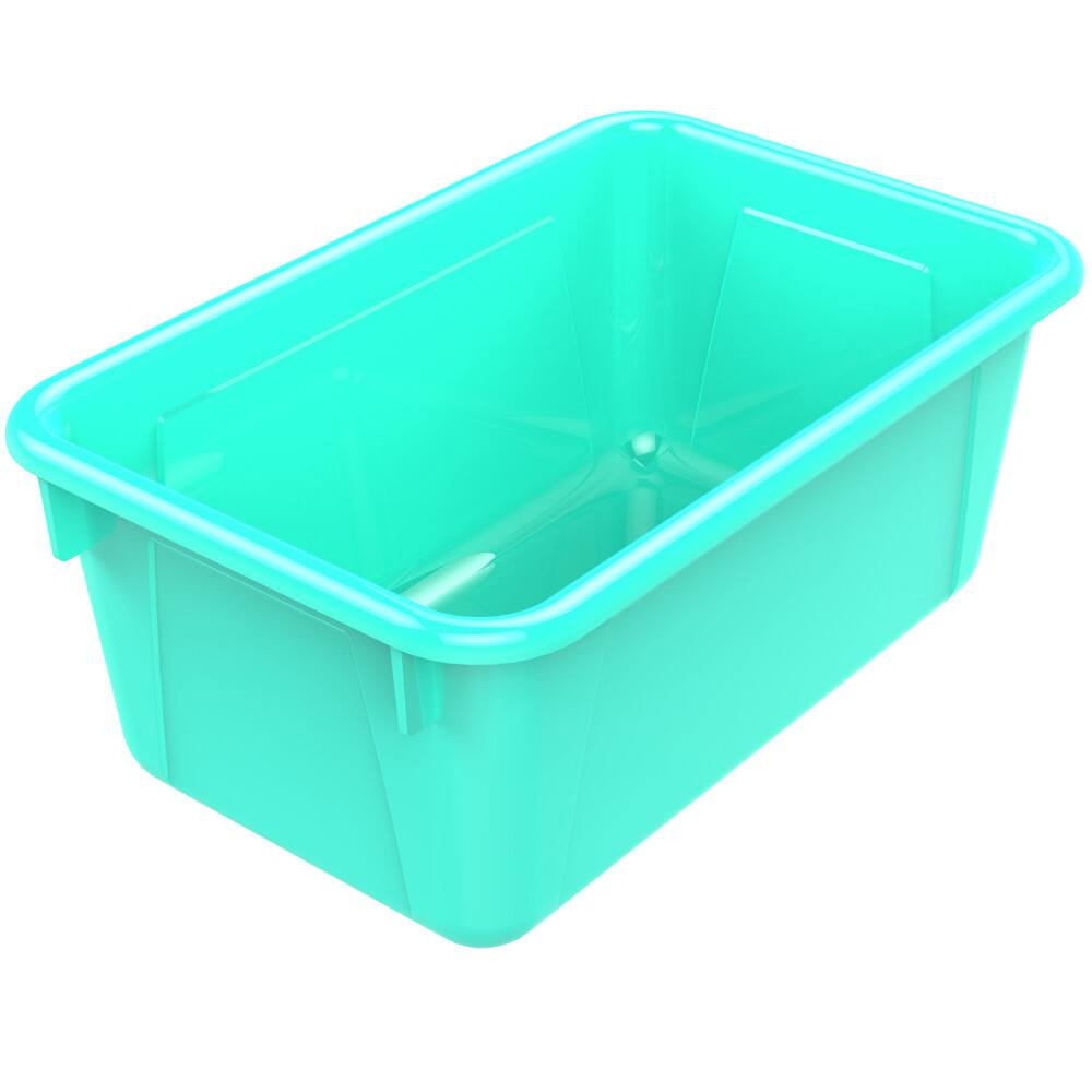 Front. Storex - Storex Small Cubby Bin, Teal.