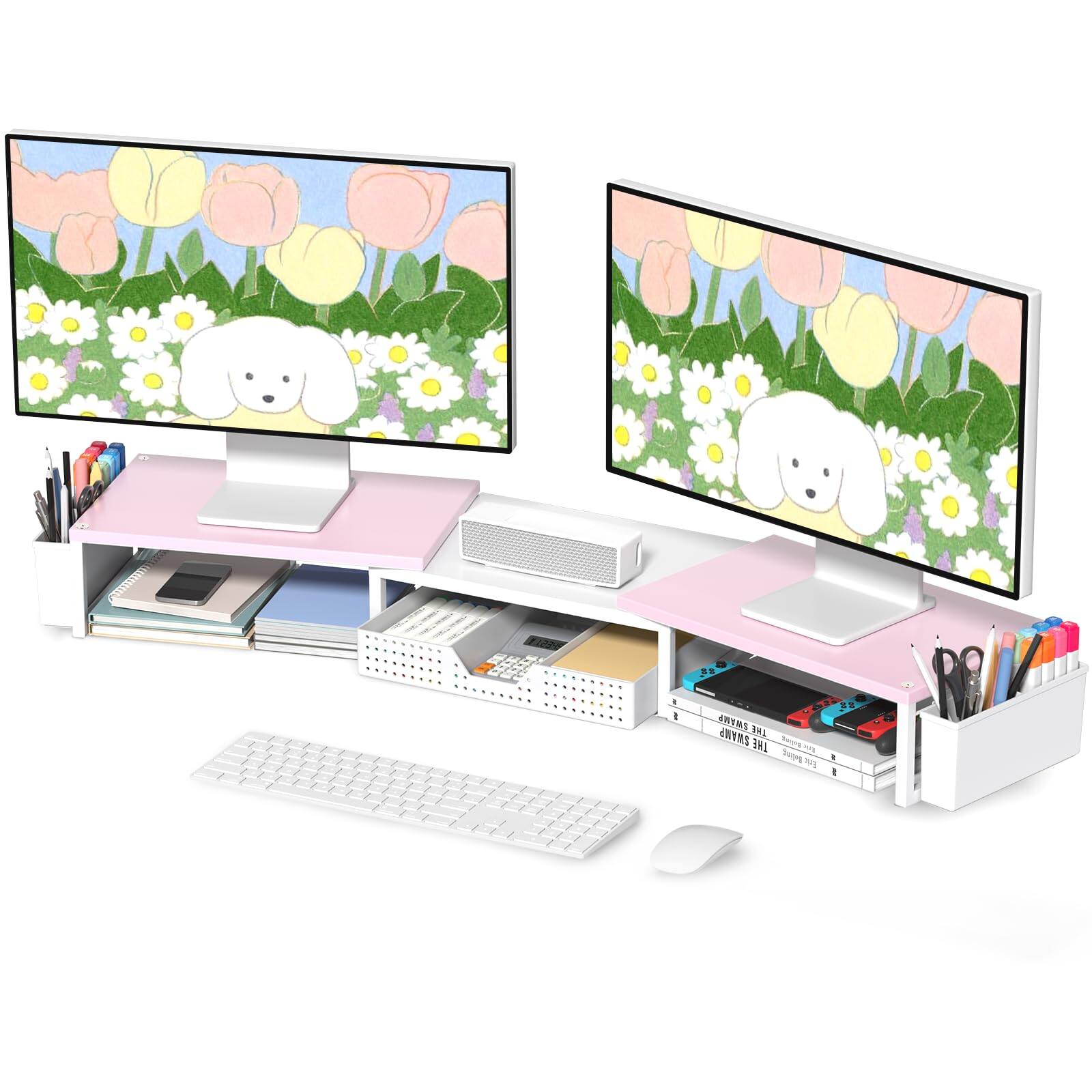 pink+white With drawer and pen holder