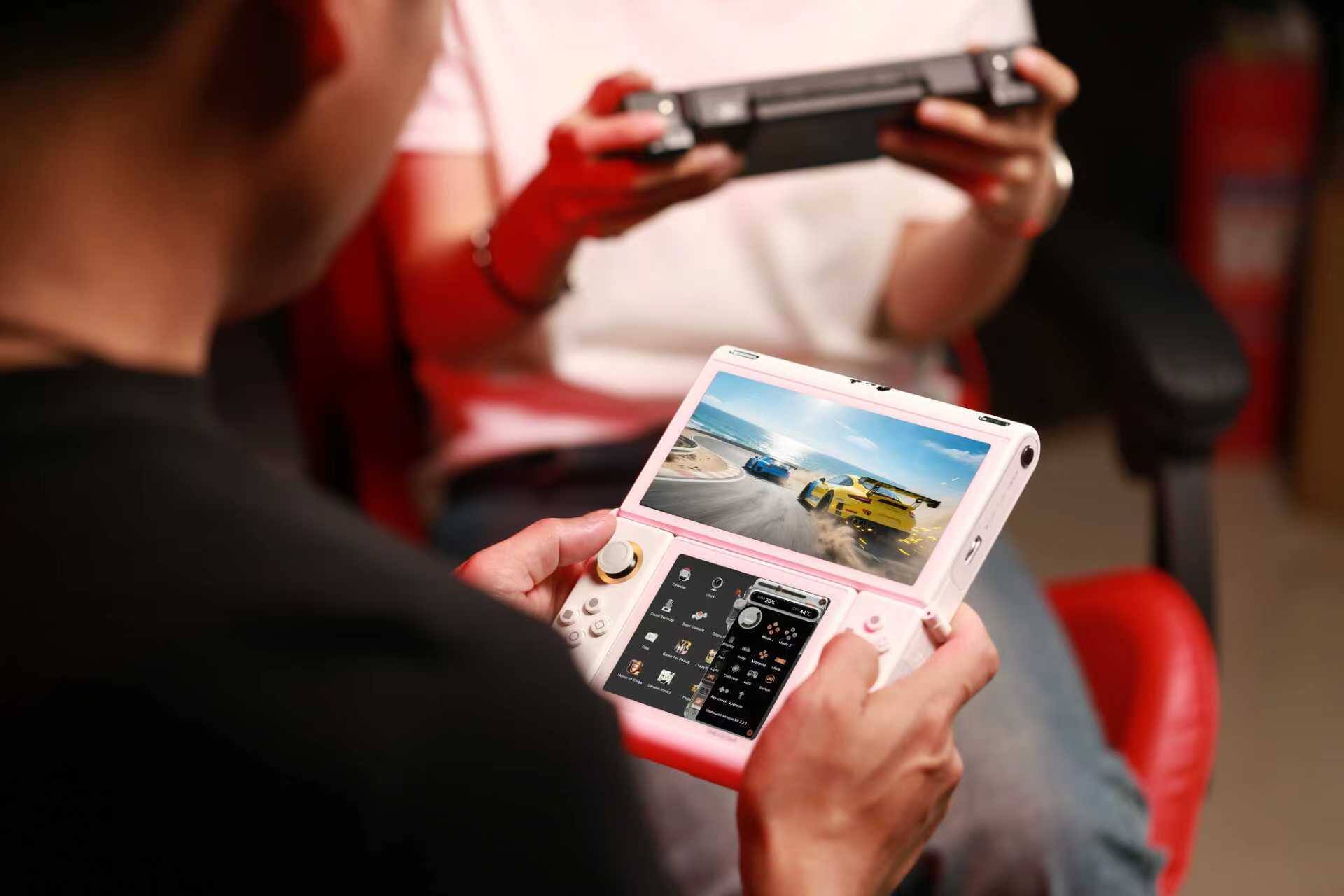 Alt View 1. OneXplayer - OneXPlayer Sugar 1 Gen3 Dual-Screen Transforming Handheld Game Console - Black.