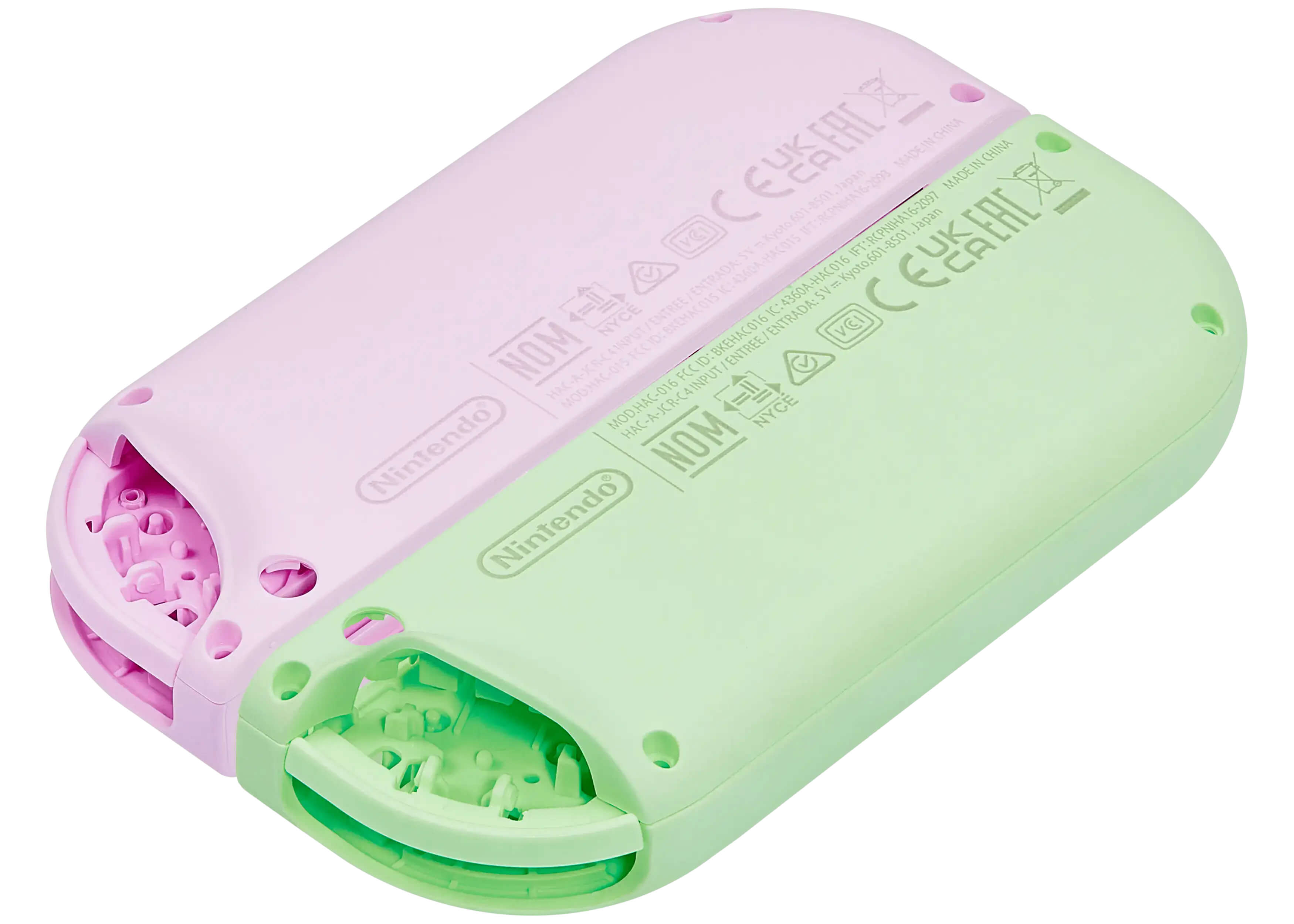 Sure, here is the corrected and grouped text from the image:

---

**Nintendo**

**NOM**  
MOD-HAC-016  
NYCE  
INPUT: 4  
NOM: HAC-016  
NYCE  
INPUT: 4  
NOM: HAC-016  
NYCE  
INPUT: 4  
NOM: HAC-016  
NYCE  
INPUT: 4  

**CE**  
**CA**  
**UK**  
**MADE IN CHINA**  
**MADE IN JAPAN**  
**MADE IN CHINA**  
**MADE IN JAPAN**  

**CE**  
**CA**  
**UK**  
**MADE IN CHINA**  
**MADE IN JAPAN**  
**MADE IN CHINA**  
**MADE IN JAPAN**  

**CE**  
**CA**  
**UK**  
**MADE IN CHINA**  
**MADE IN JAPAN**  
**MADE IN CHINA**  
**MADE IN JAPAN**  

**CE**  
**CA**  
**UK**  
**MADE IN CHINA**  
**MADE IN JAP