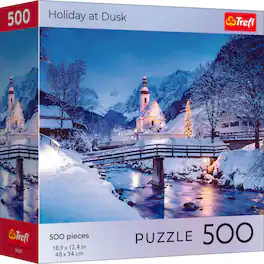 Trefl - Red 500 Piece Puzzle - Holiday at Dusk