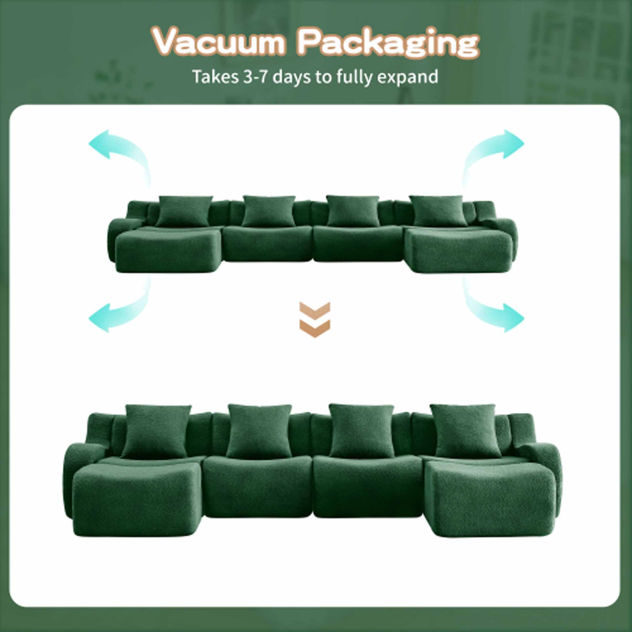 Vacuum Packaging  
Takes 3-7 days to fully expand